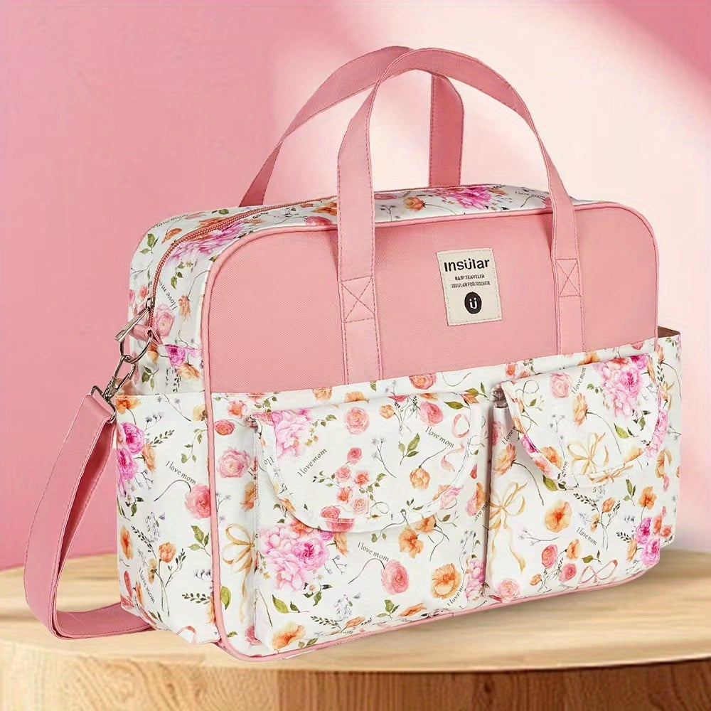 Sac fourre-tout d'épaule multifonctionnel à motif floral pour futures — Monptitlou