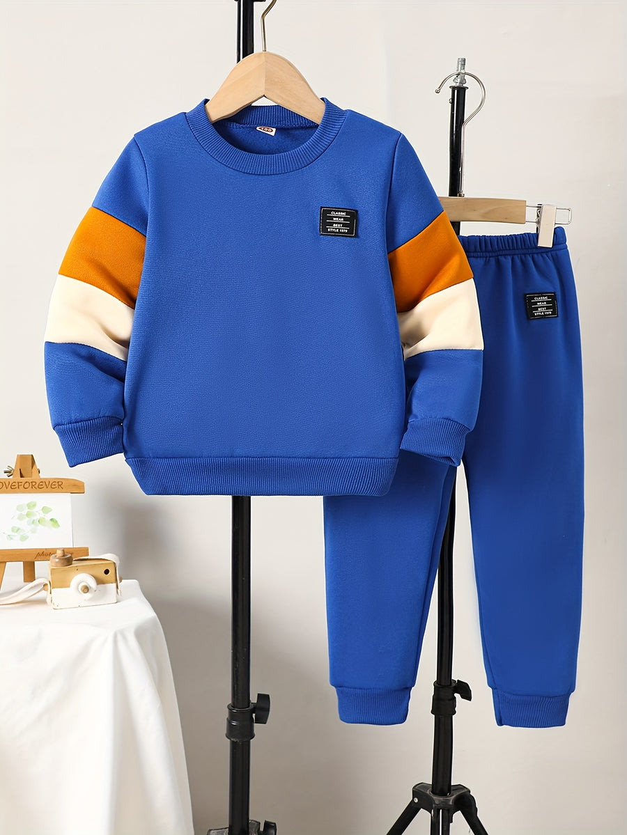 Ensemble 2 pièces. Ensemble de sweat-shirts décontractés à col ras du
