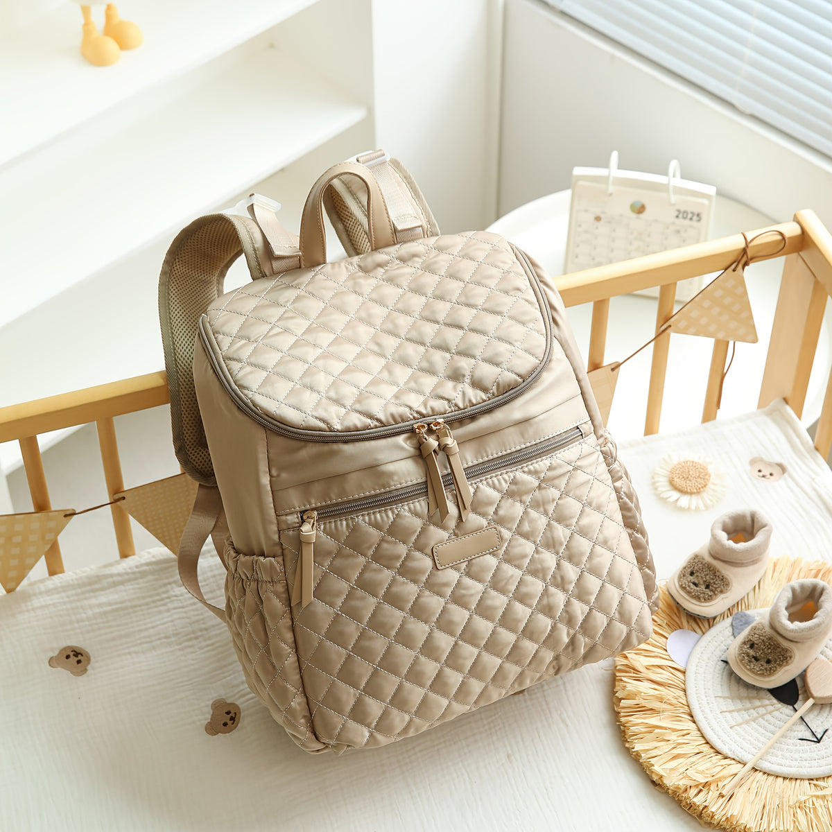 Sac à dos matelassé à carreaux — Monptitlou Image