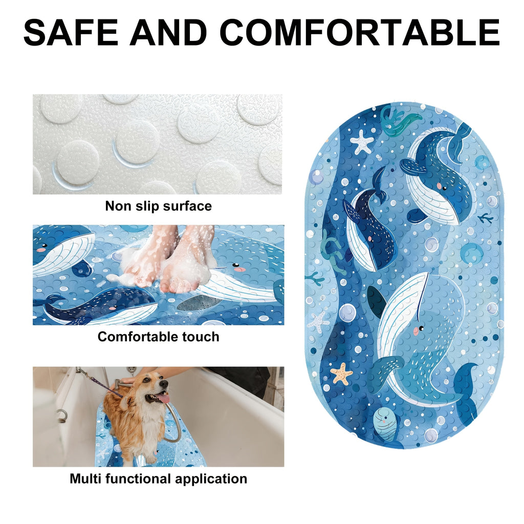 [Tapis antidérapant massage] Tapis de bain ovale antidérapant — Monptitlou