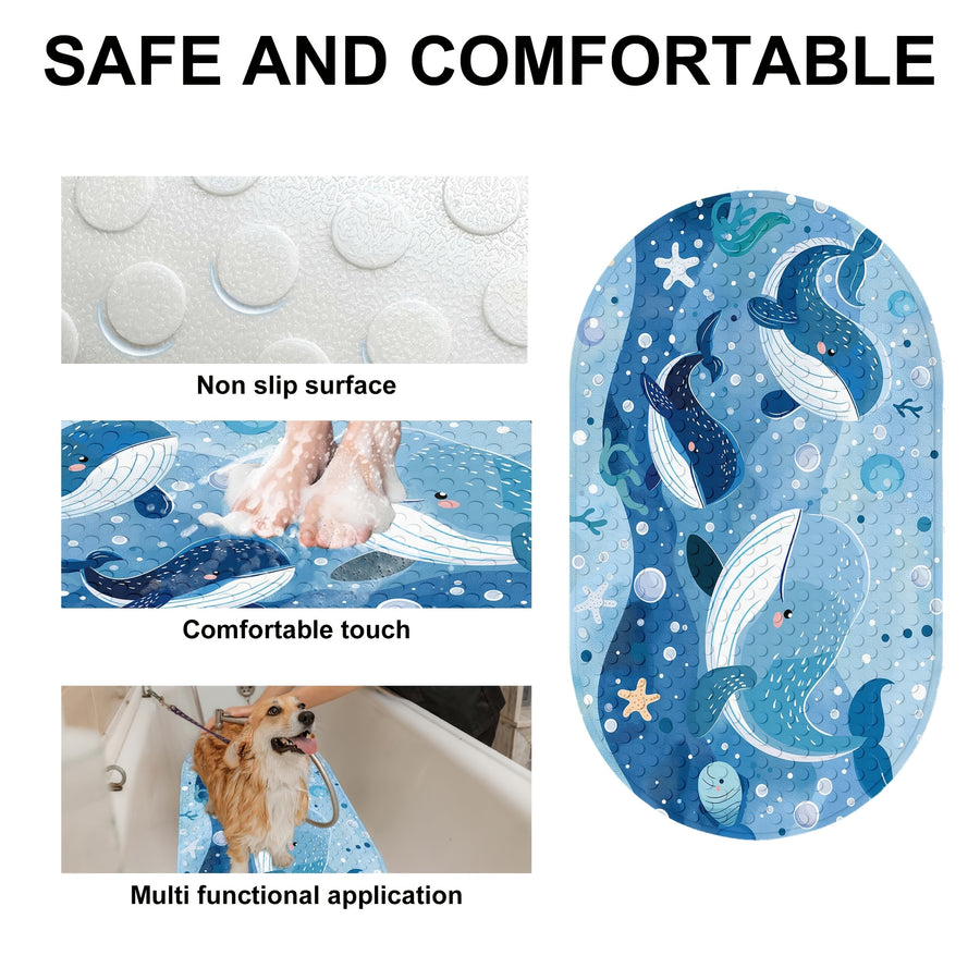 [Tapis antidérapant massage] Tapis de bain ovale antidérapant — Monptitlou