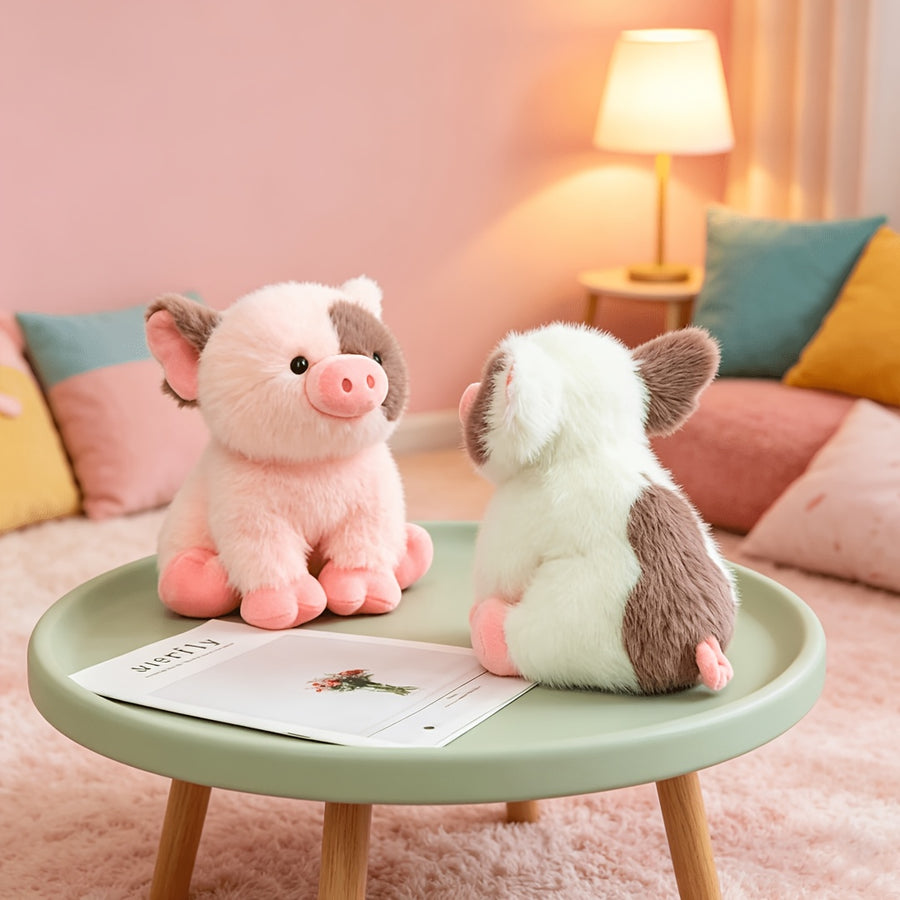 Jouet animal en peluche cochon de dessin animé, Jouet en peluche cochon — Monptitlou