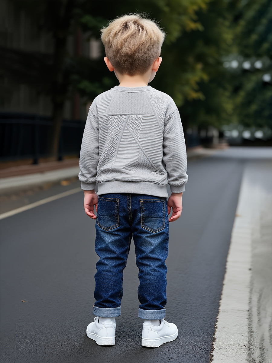 Ensemble sweat à capuche et jean pour garçon, 2 pièces — Monptitlou