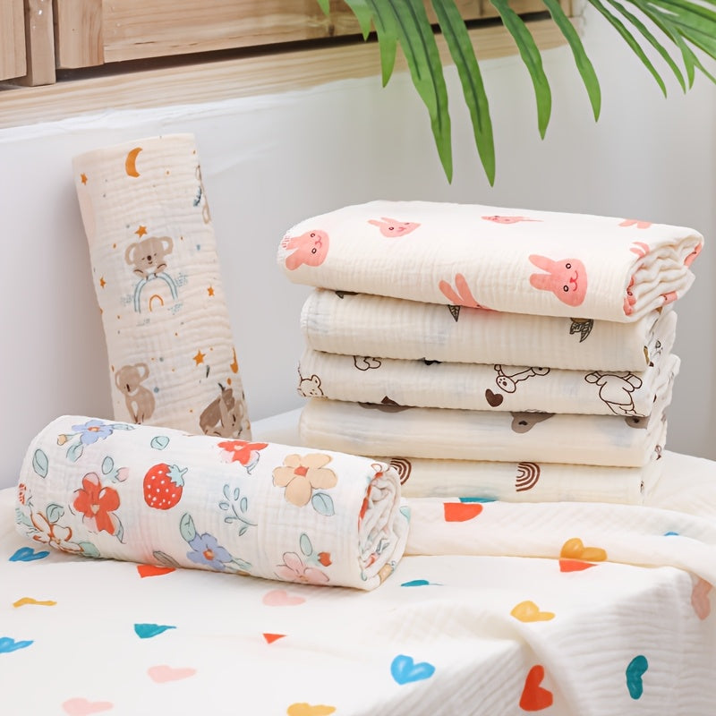 Lot de 2 langes bébé en double gaze absorbante — Monptitlou
