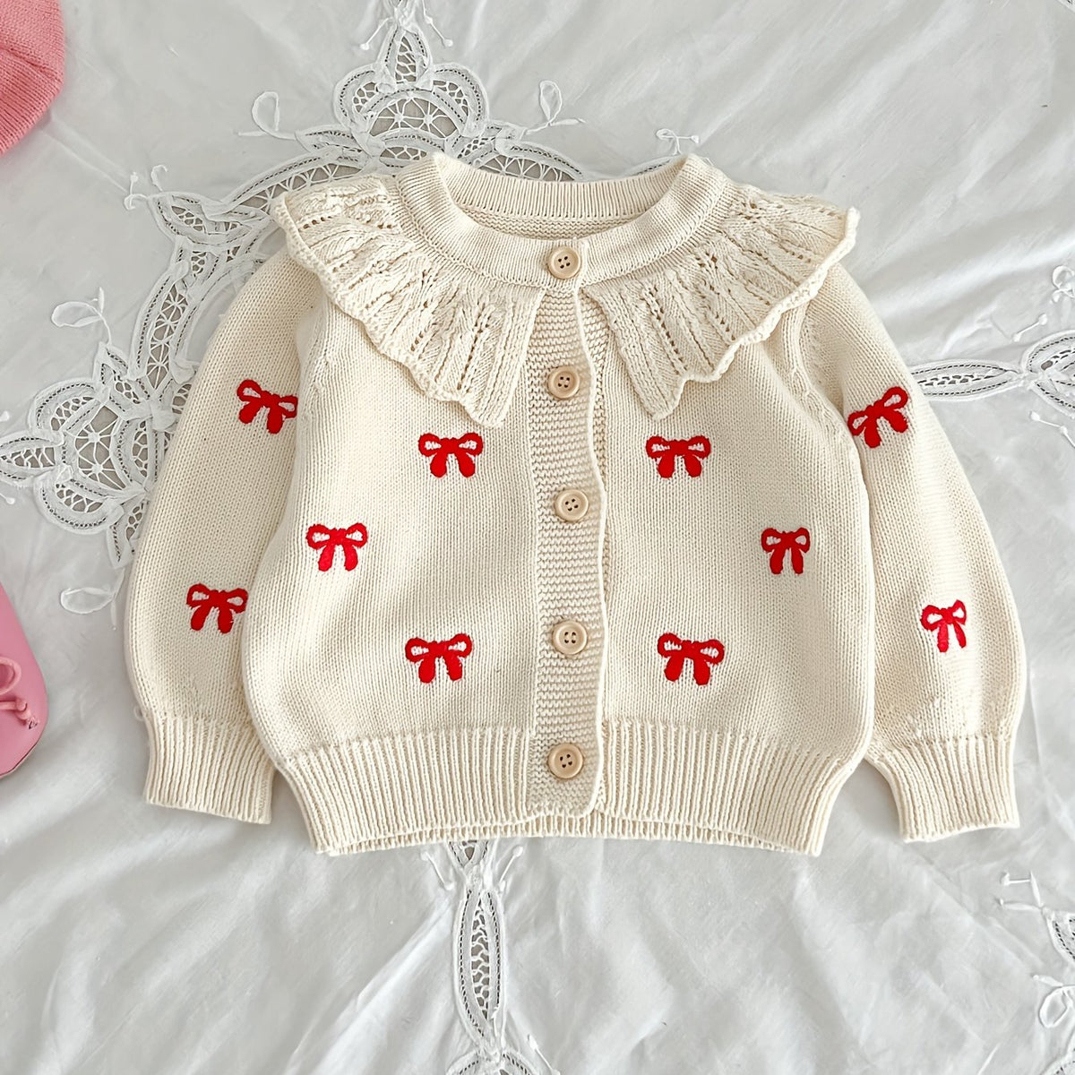 [Cardigan bébé fille] Cardigan tricoté pour bébé fille — Monptitlou Image