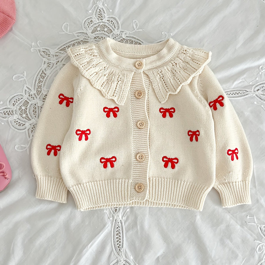 [Cardigan bébé fille] Cardigan tricoté pour bébé fille — Monptitlou