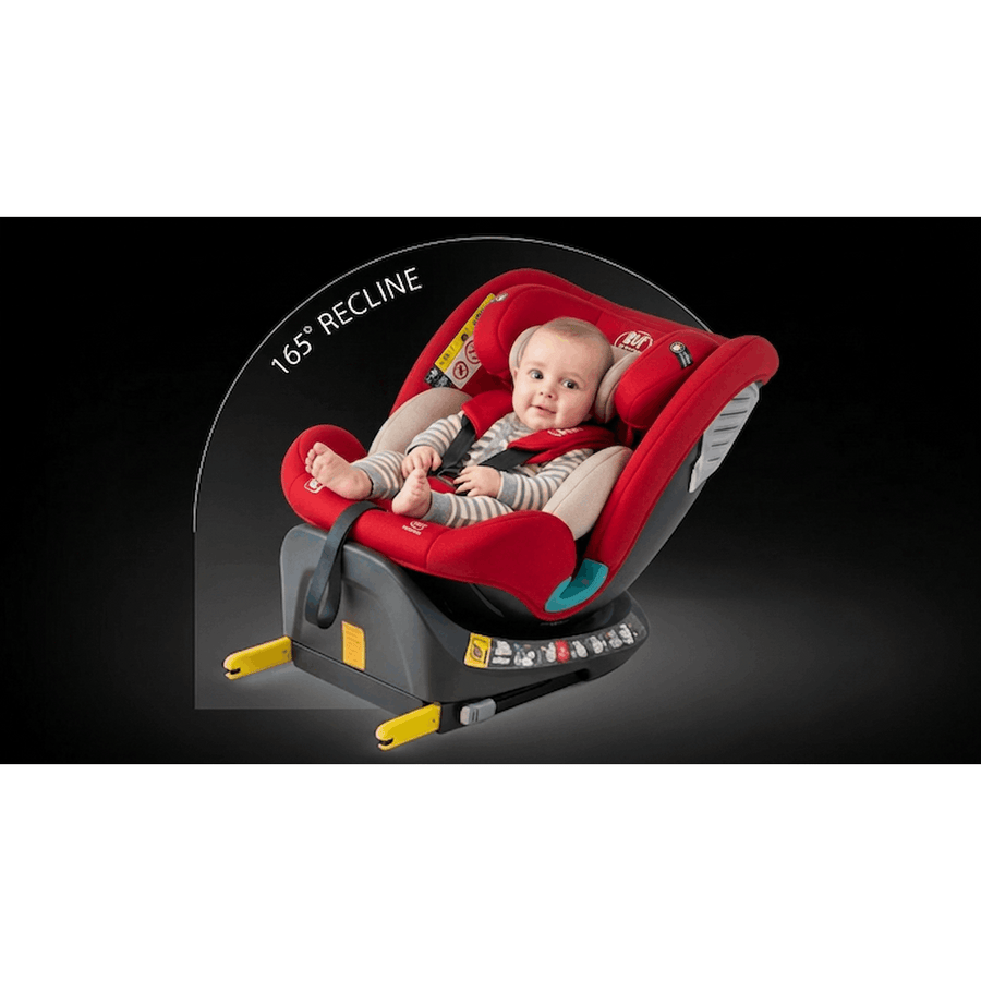 Siège Auto Saphir DELUXE BUF BOOF iSIZE Rouge avec Isofix — Monptitlou