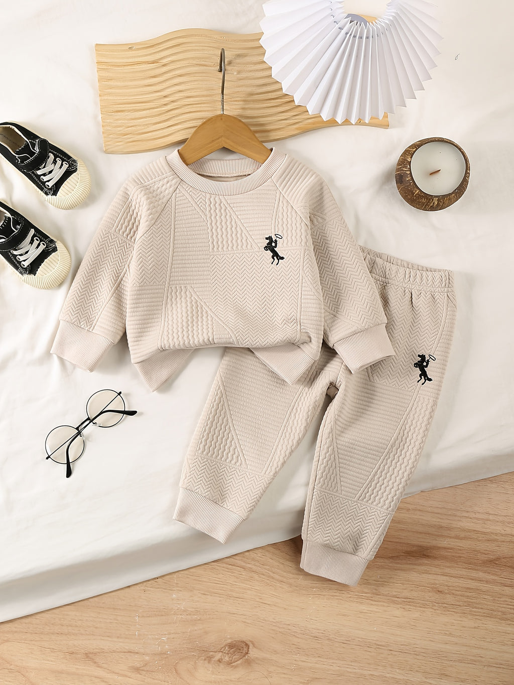 Ensemble deux pièces pour bébé garçon, automne hiver — Monptitlou