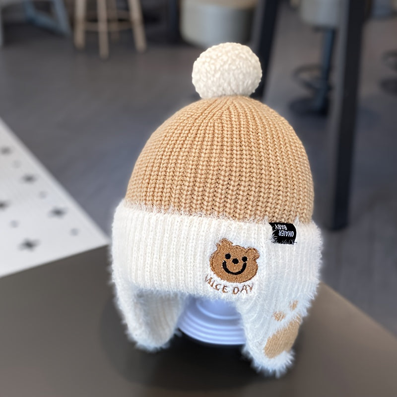 Bonnet Tricoté Confortable pour Enfants de 1 à 3 Ans — Monptitlou