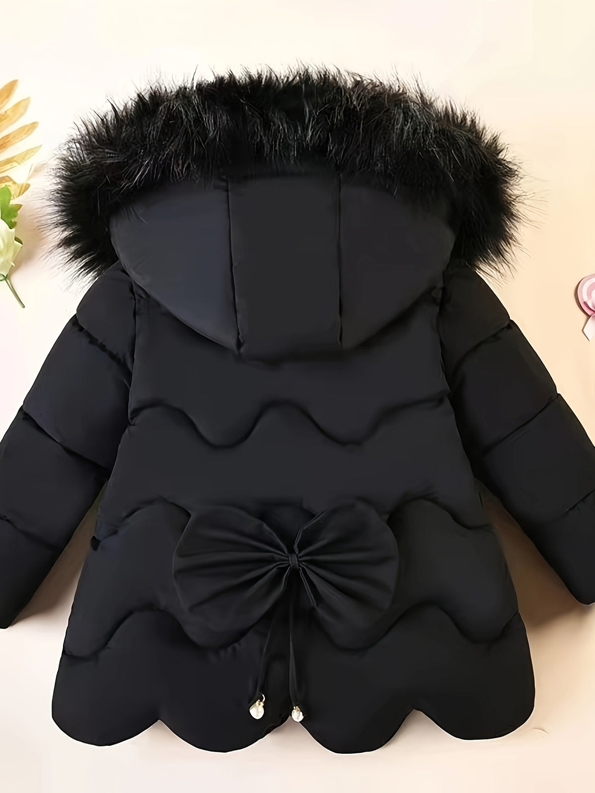 Veste chaude d'extérieur matelassée pour fille, matelassée pour enfant — Monptitlou Image