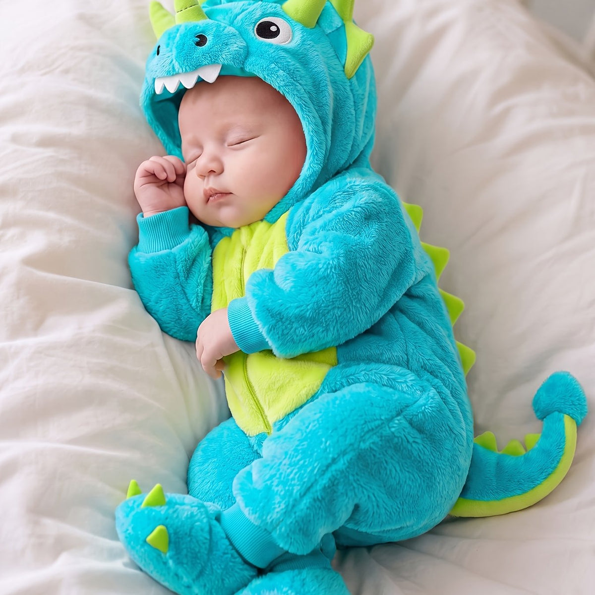 Barboteuse-grenouillère chaude à capuche pour bébé garçon avec petit — Monptitlou Image