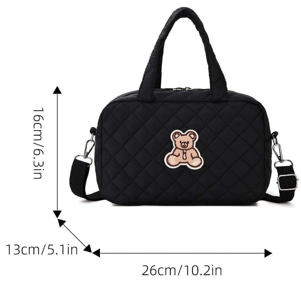 Petit sac parental style Ins, à main/à bandoulière/en bandoulière croisée, sac de maternité brodé à la mode, sac à lange