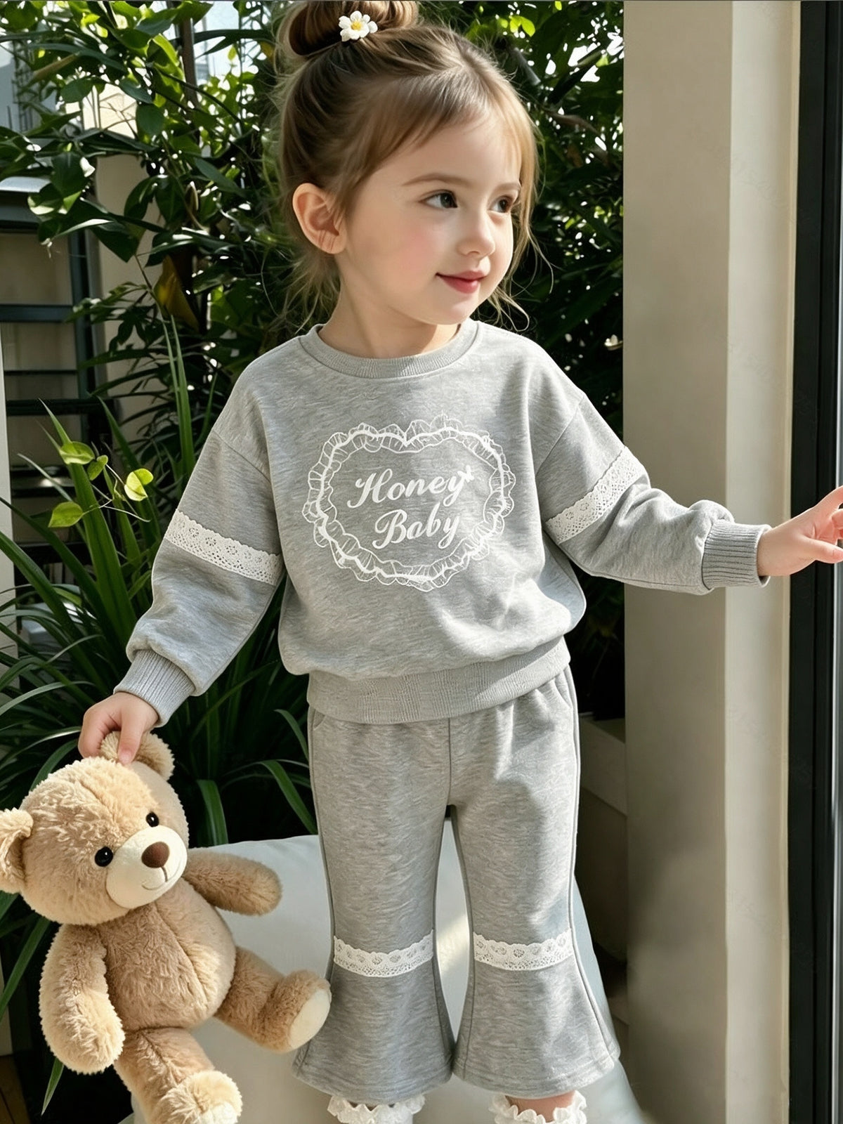 Ensemble deux pièces décontracté printemps-automne style coréen pour — Monptitlou Image