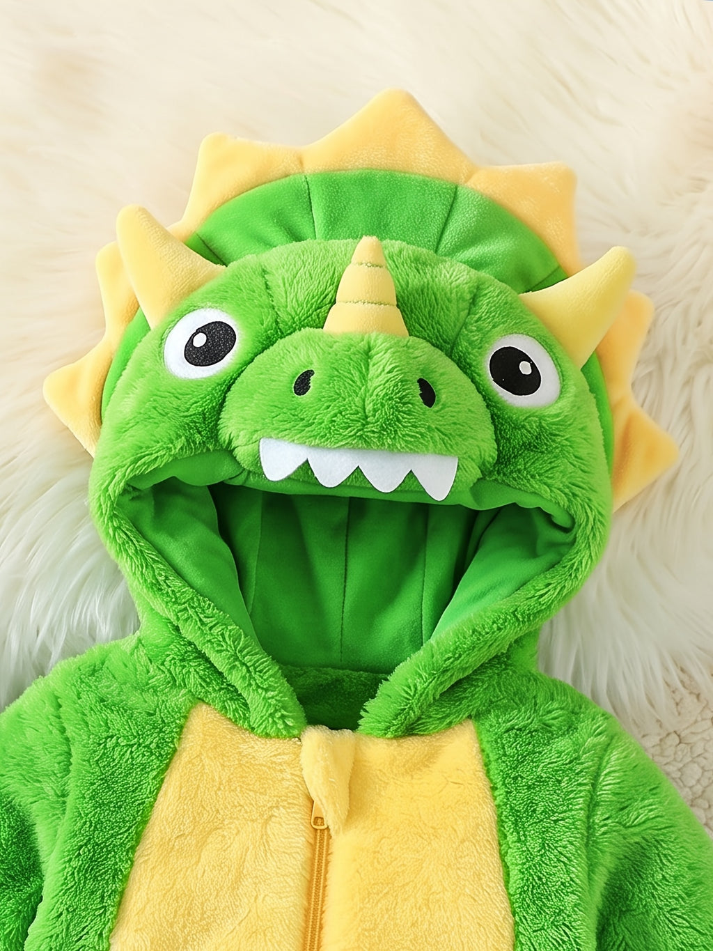Barboteuse-grenouillère chaude à capuche pour bébé garçon avec petit — Monptitlou