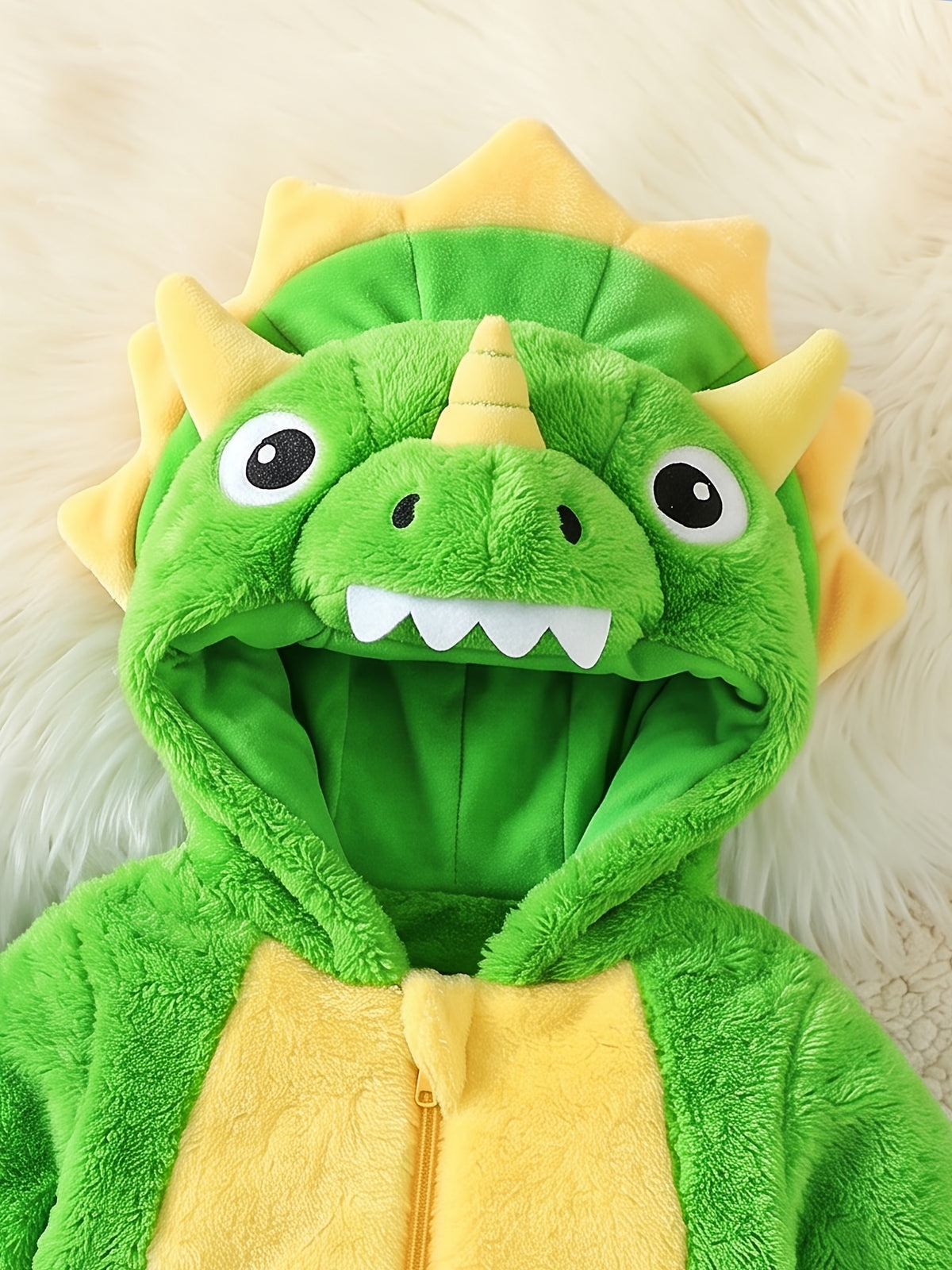 Barboteuse-grenouillère chaude à capuche pour bébé garçon avec petit — Monptitlou Image