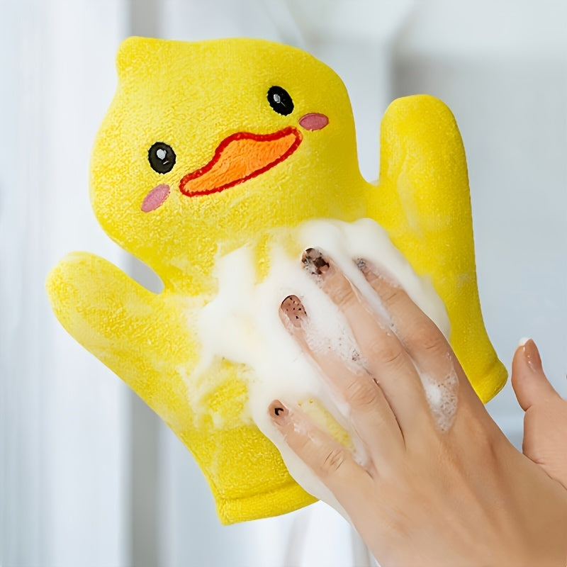 Petits Manchons de Massage de Bain de Dessin Animé Canard Jaune — Monptitlou