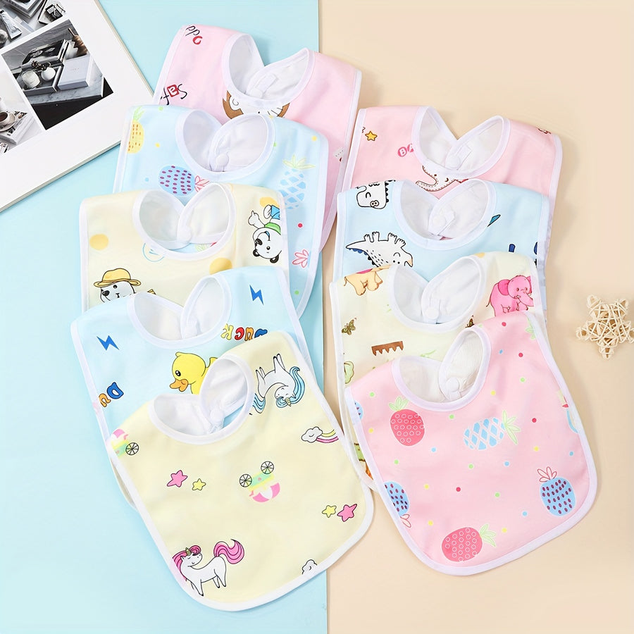 Bavoirs en velours cristal à motif aléatoire en forme de U — Monptitlou
