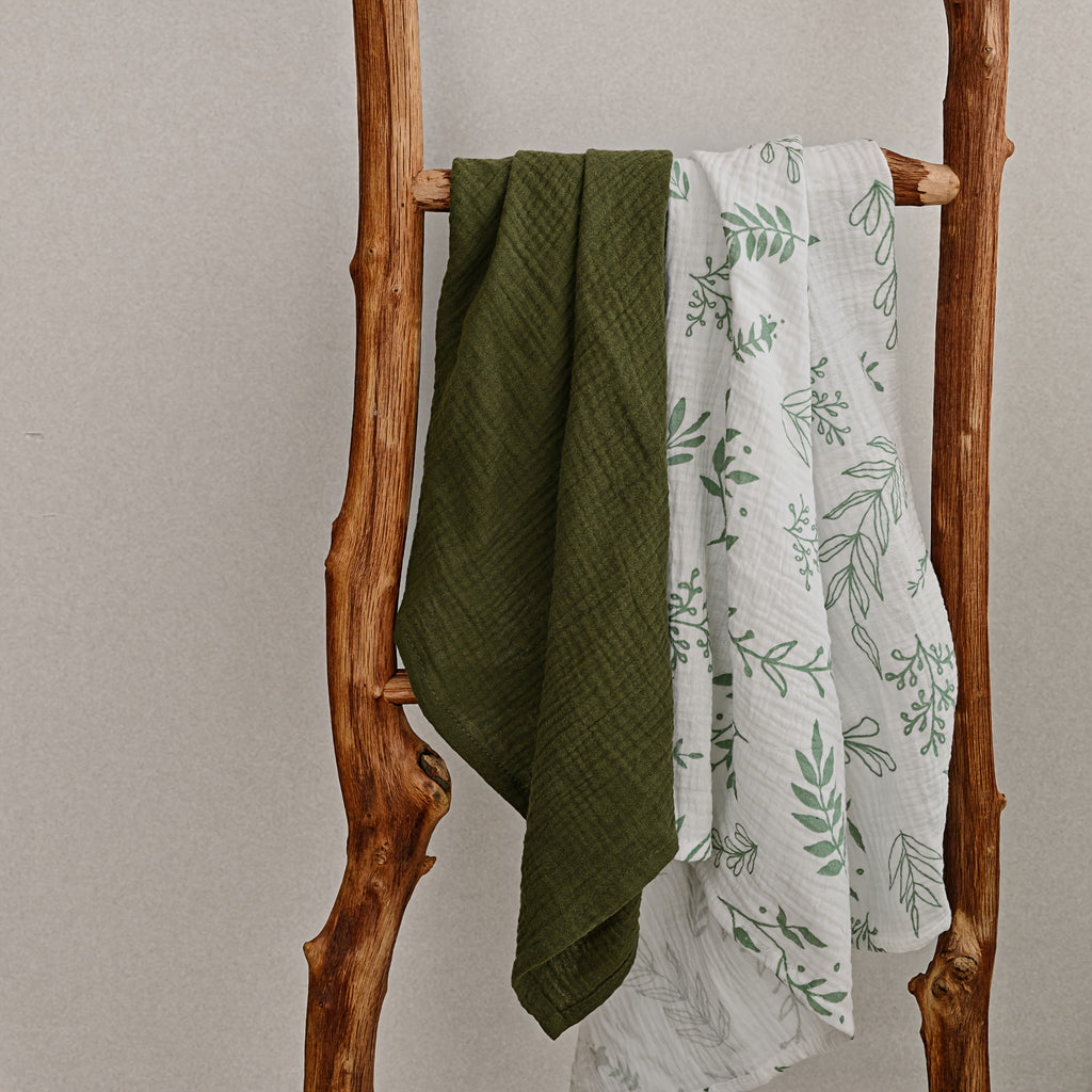 Lot de 5 langes bébé en mousseline, 7 motifs — Monptitlou
