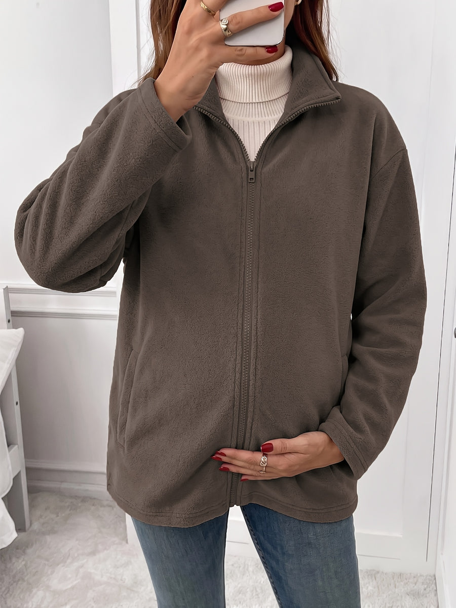 1 veste de maternité d'automne-hiver à manches longues avec fermeture — Monptitlou