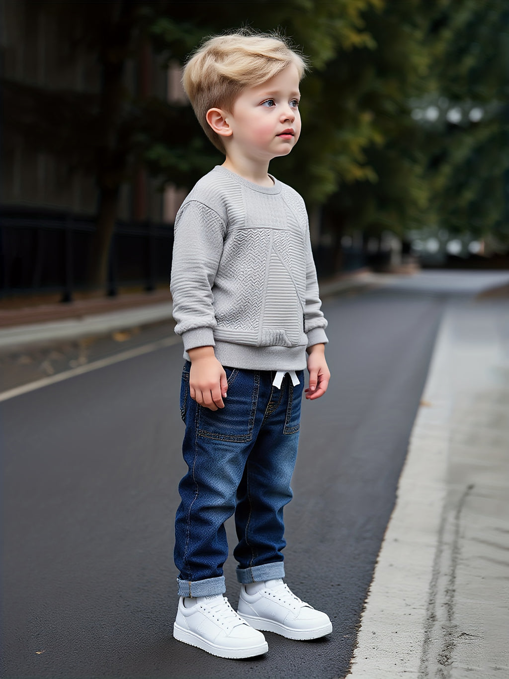Ensemble sweat à capuche et jean pour garçon, 2 pièces — Monptitlou