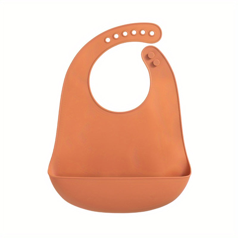 1 bavoir en silicone pour bébé, bavoir uni pour nourrisson — Monptitlou