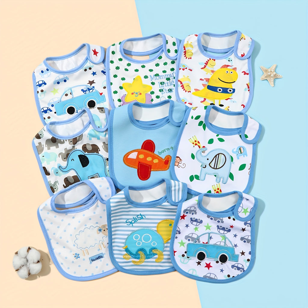 Bavoir pour bébé à motif aléatoire 3pcs 5pcs — Monptitlou