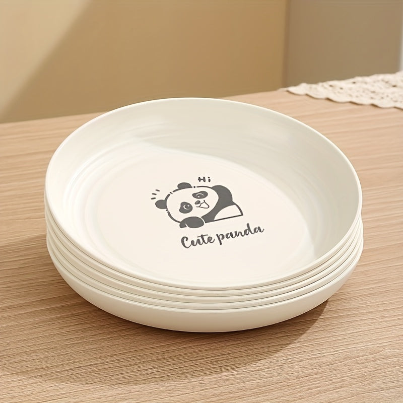 Assiette à diner ronde et crémeuse en plastique, 19.81 cm — Monptitlou