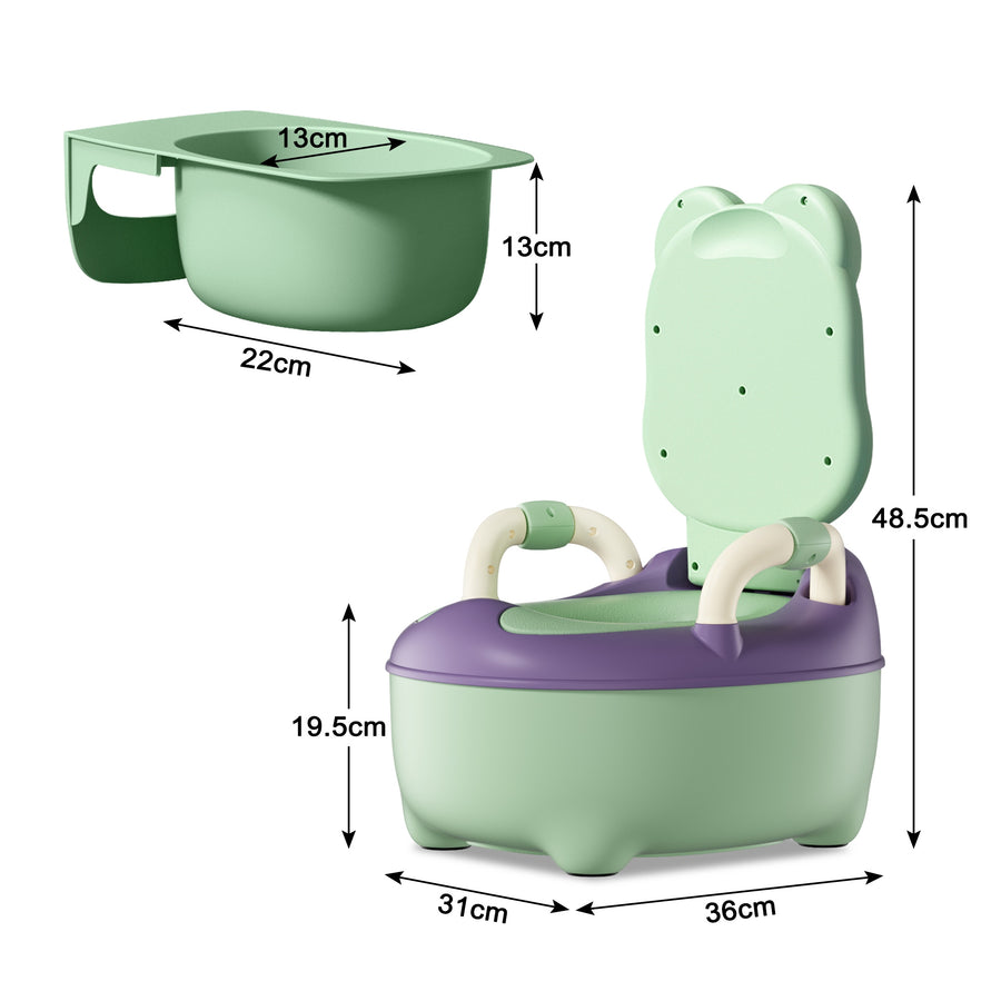 Pot en plastique pour enfants 48 cm avec support amovible et — Monptitlou