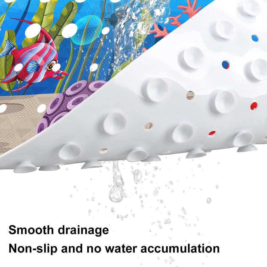 Tapis de baignoire antidérapant avec encoches, 40×100cm/16×39in — Monptitlou
