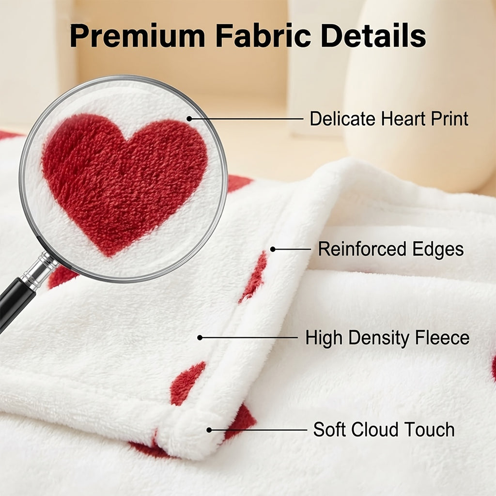 1 couverture pour bébé à motif de cœur — Monptitlou