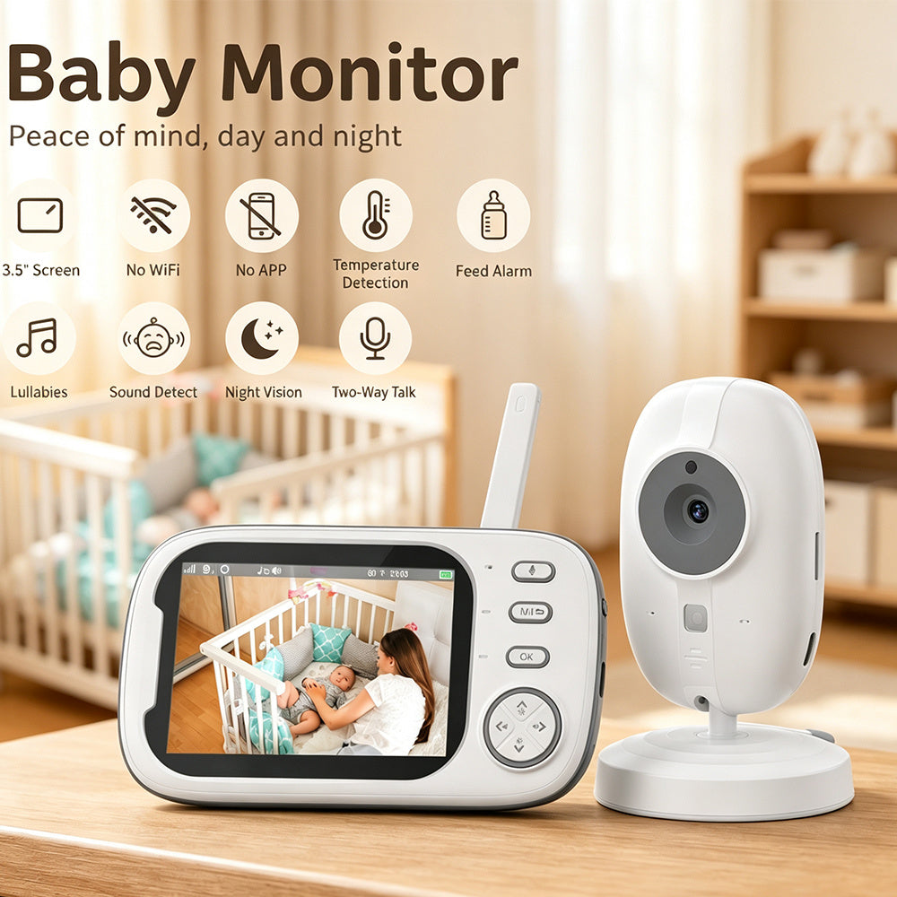 Babyphone numérique haute définition 3,5 pouces pour bébé — Monptitlou