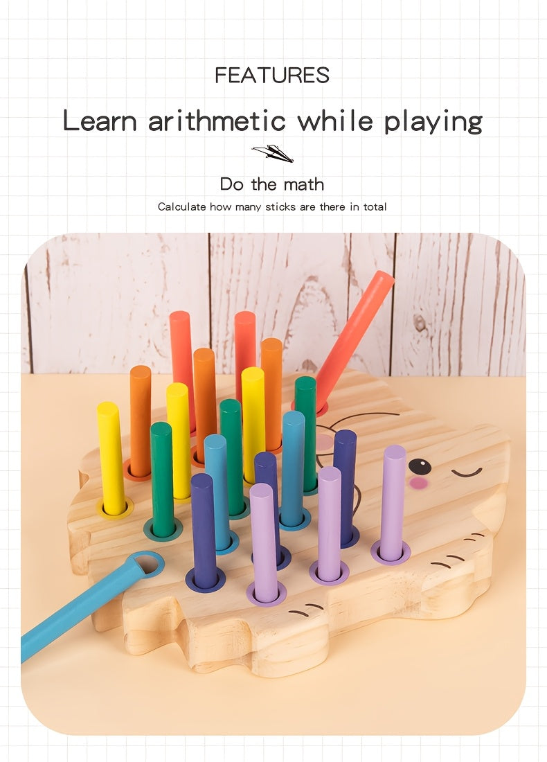 Jouet hérisson en bois multicolore pour enfants — Monptitlou