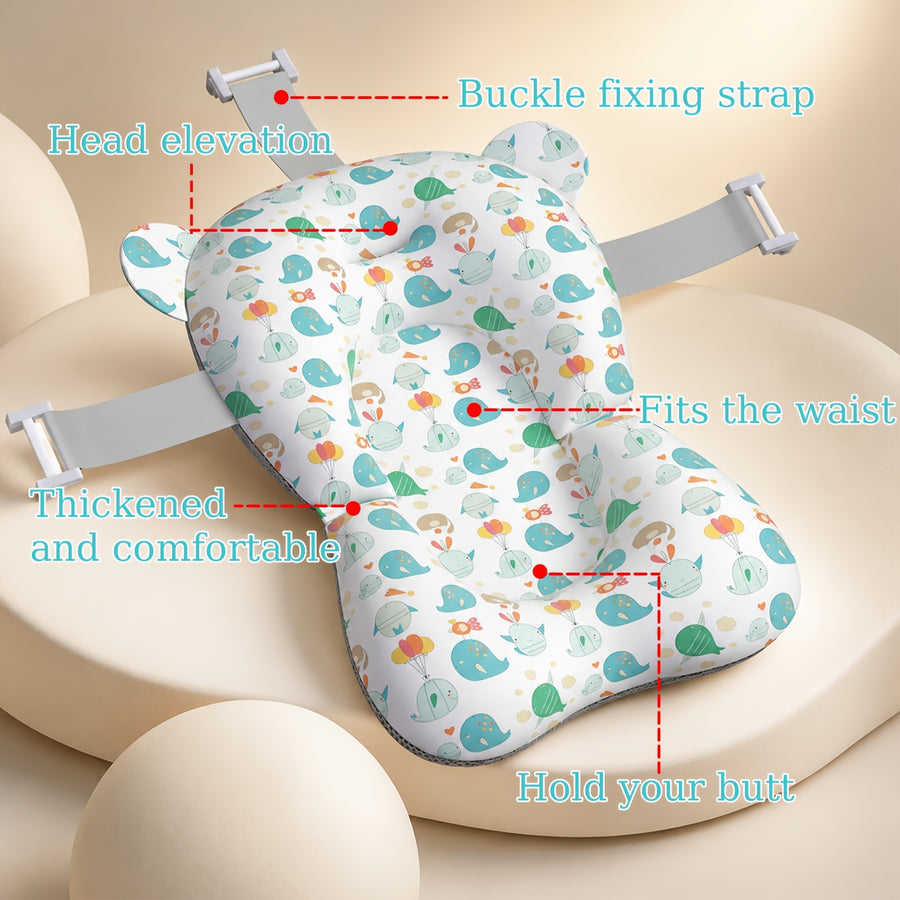 Coussin de siège de support de bain pour nouveau-né avec oreilles — Monptitlou