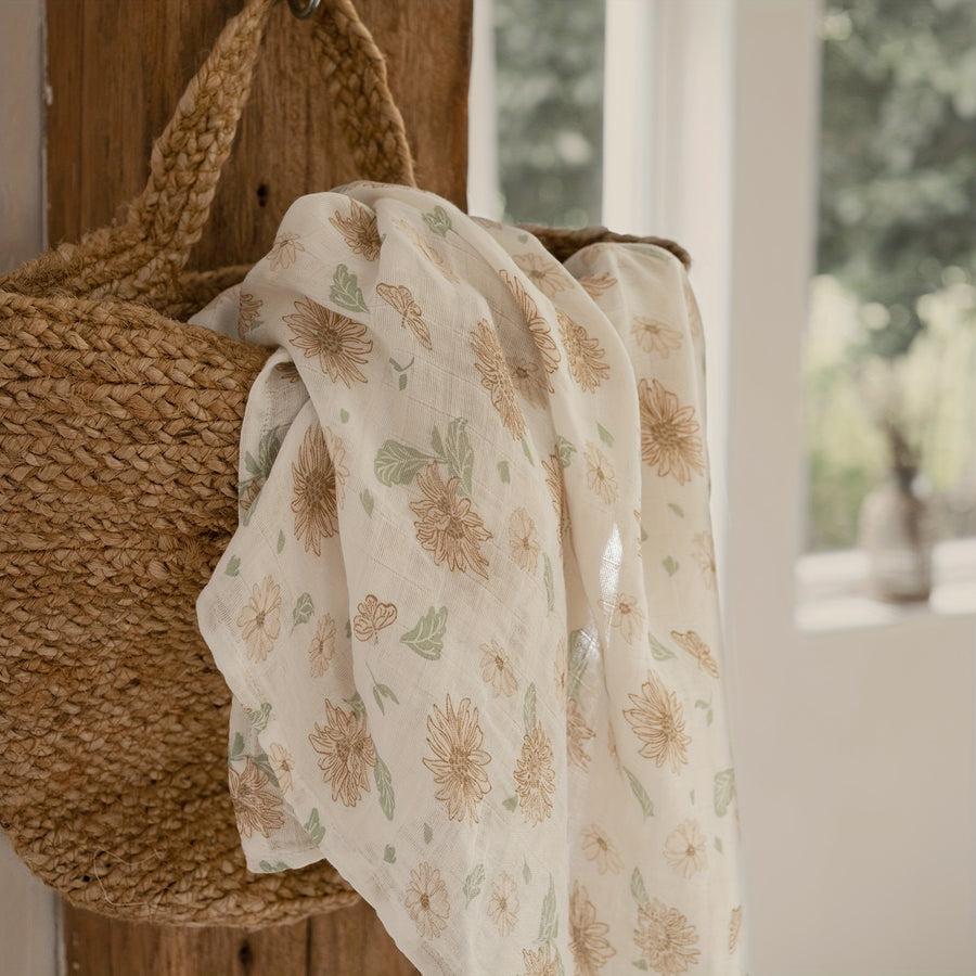 Lot de 6 langes bébé en mousseline de coton — Monptitlou
