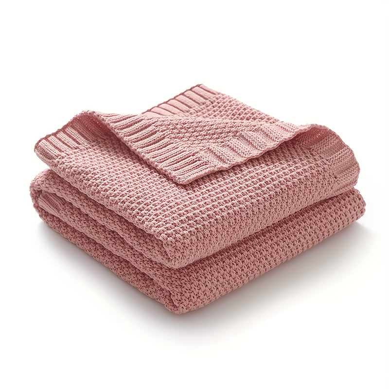Nouvelle couverture unie 90*70cm rose vert foncé, plaid pour canapé — Monptitlou