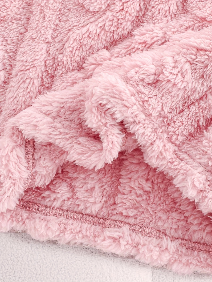 Haut fourrure couleur unie automne hiver manches longues col rond — Monptitlou
