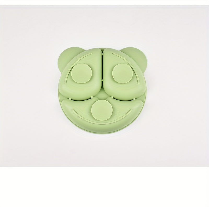Couverts pour bébé en silicone, couleurs assorties, design cartoon — Monptitlou