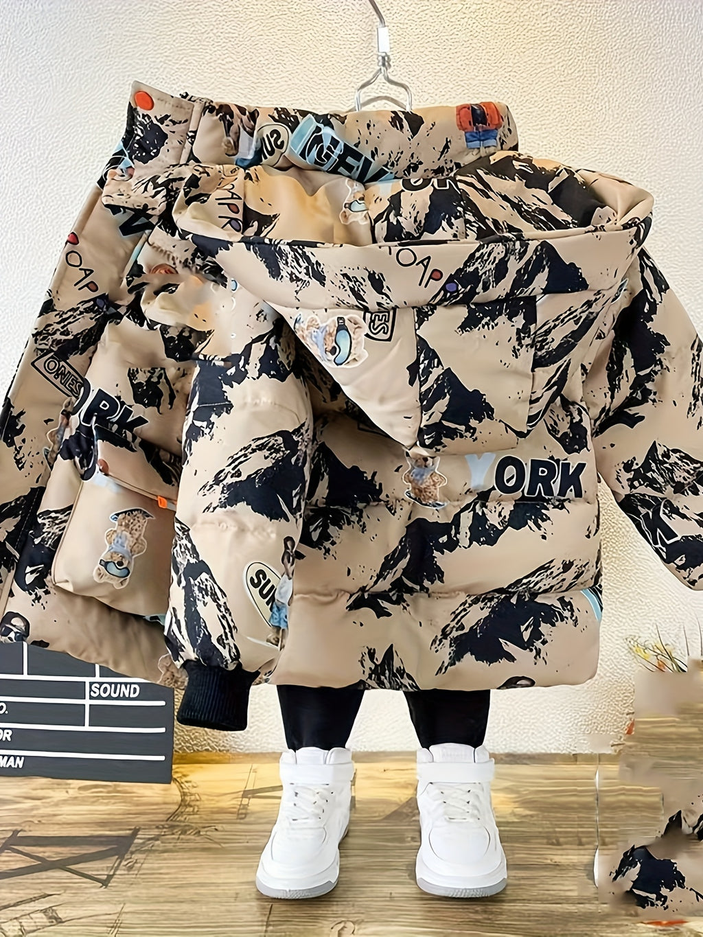 Nouveau manteau pour garçons, vêtement d'hiver épais mi-long — Monptitlou
