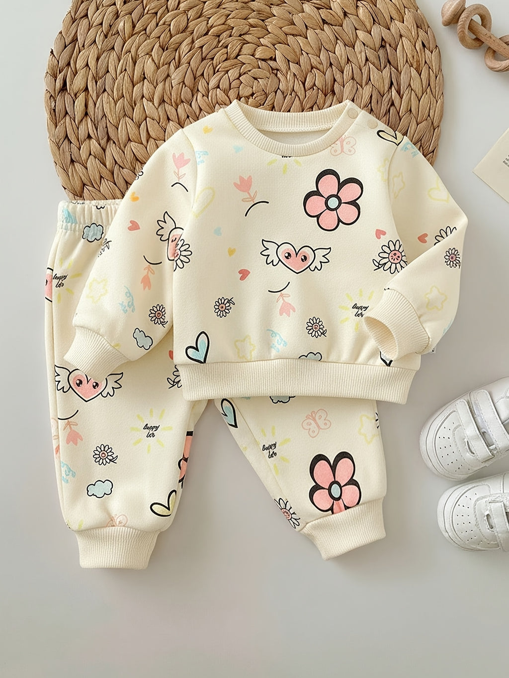 Ensemble 2 pièces pour fille, coupe ample, décontracté et confortable — Monptitlou