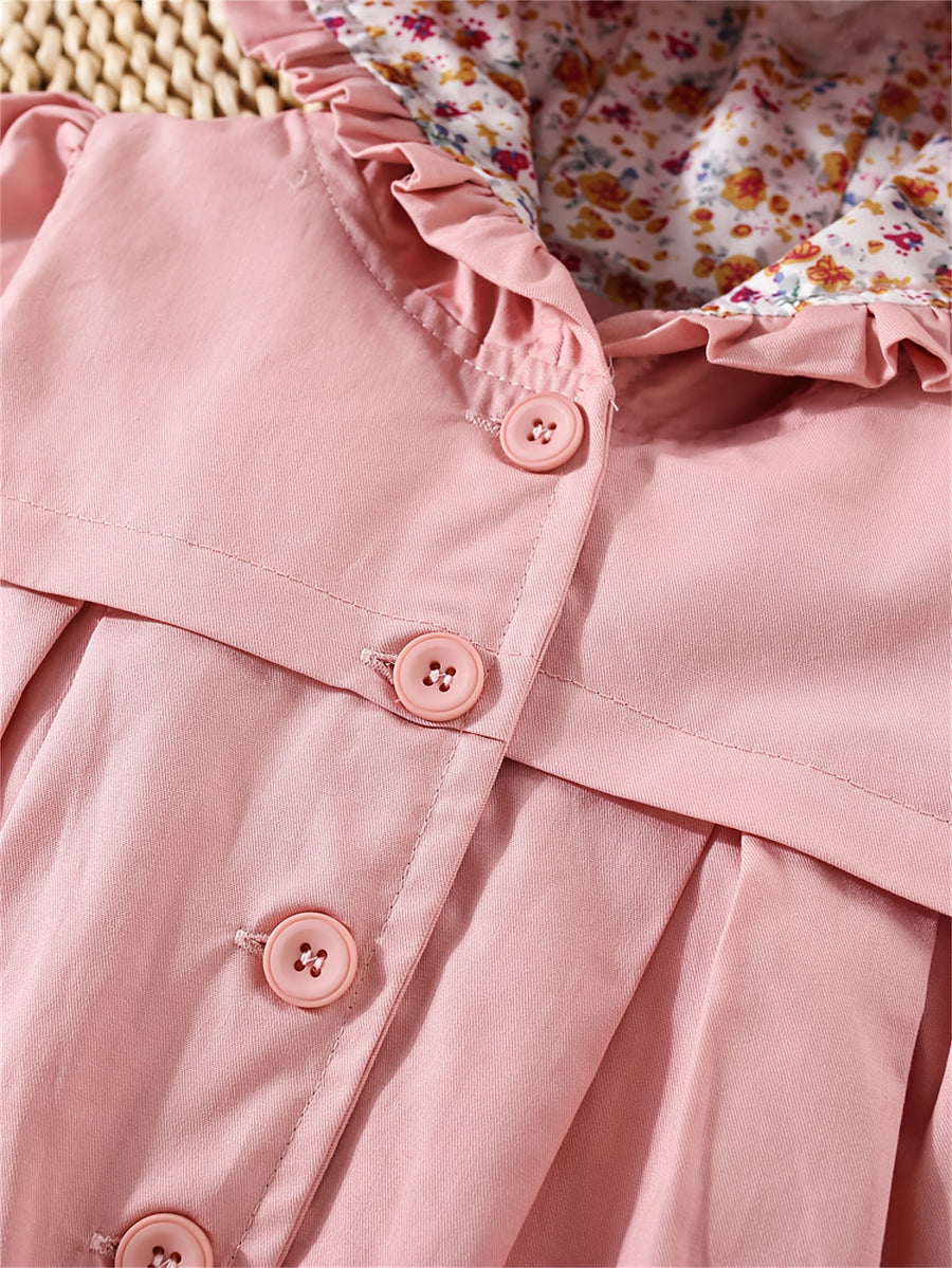 [Veste bébé fille coupe-vent] Veste à capuche automne nouveau style