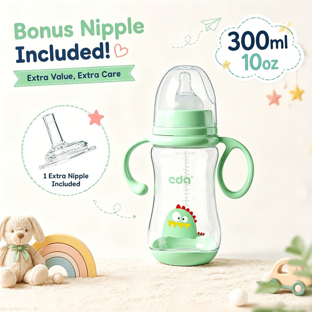(1 bouteille et 1 tétine droite) bouteille bébé 300 ml grande capacité — Monptitlou