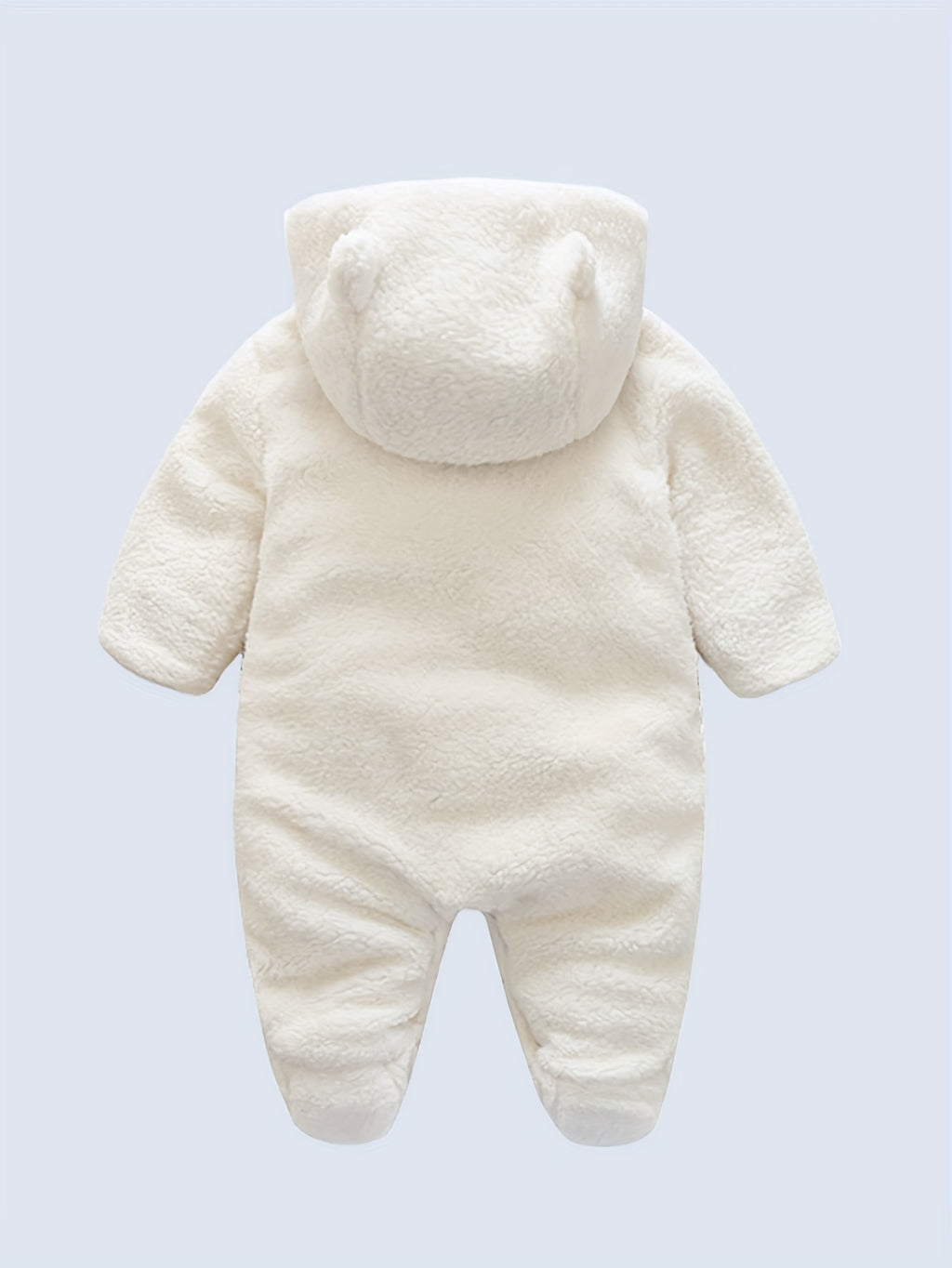 Boarnseorl Body Bébé Veste Épaissie à Capuche et Pieds Blanc Chaud — Monptitlou