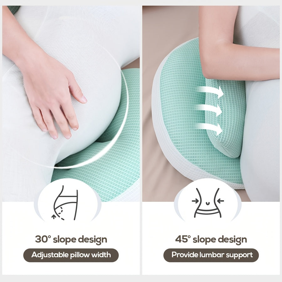 Oreiller de grossesse réglable en forme de U — Monptitlou