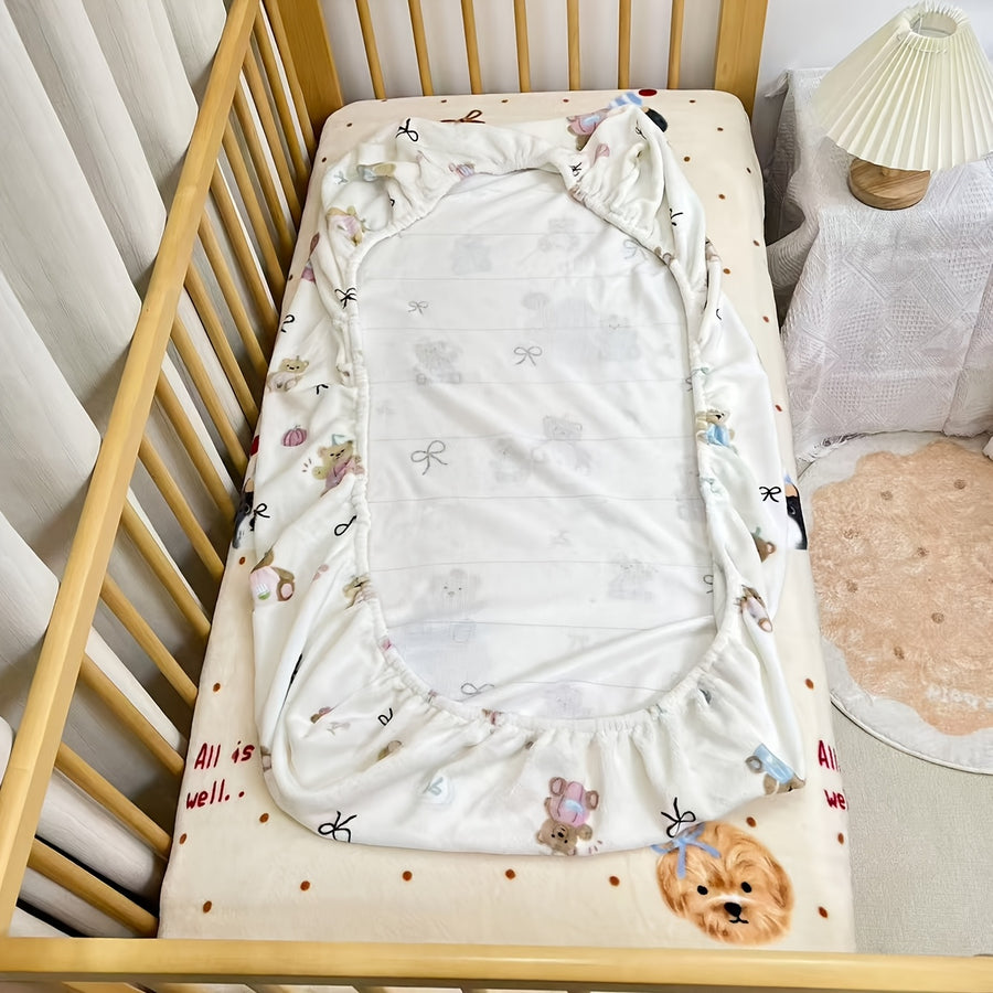 Drap-housse en peluche pour bébé, couvre-matelas épais — Monptitlou