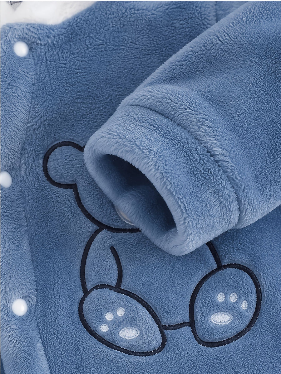 Mignonne nouvelle combinaison pieds et capuche d'automne/hiver pour — Monptitlou