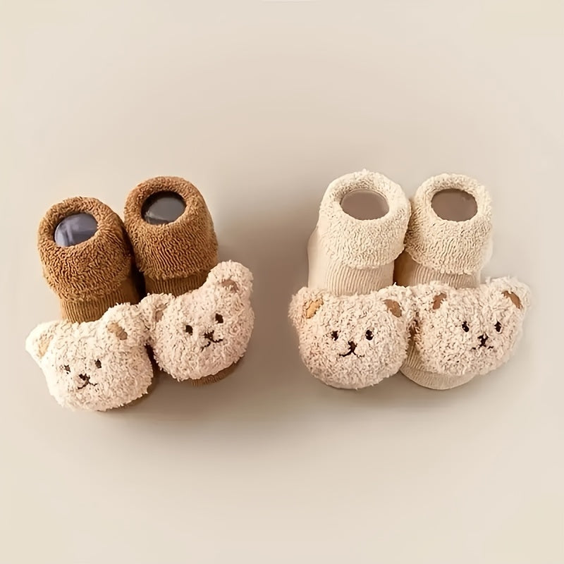 Une Paire de Chaussons Chaussettes Antidérapants pour Nouveau-nées avec — Monptitlou