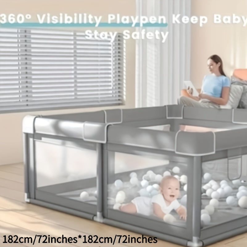 Grand parc de jeu pour bébé - centre d'activités solide et sûr avec — Monptitlou Image
