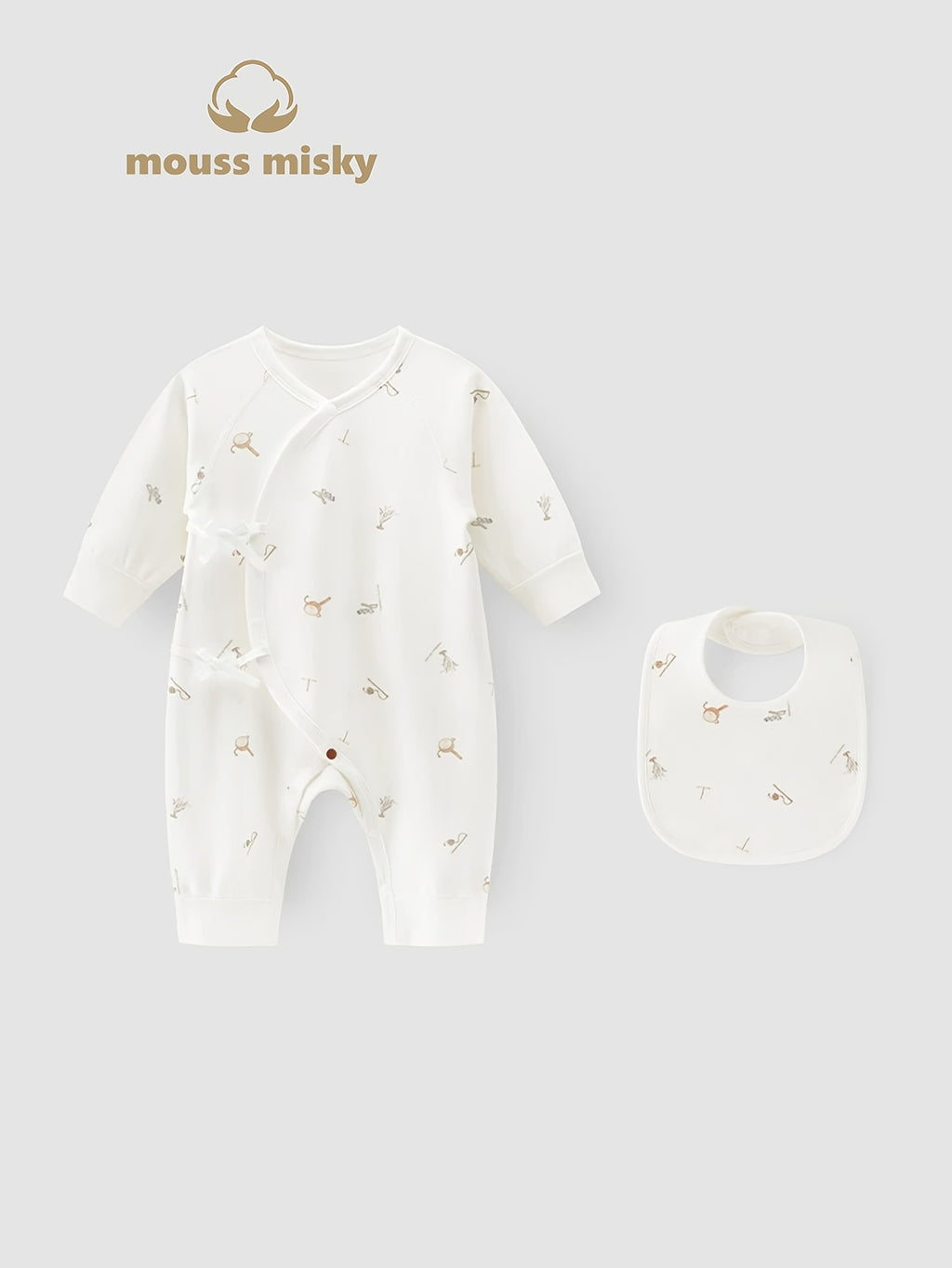 MOUSS MISKY Ensemble 2 pièces pour nouveau-né 0-3 mois : Body pyjama et — Monptitlou