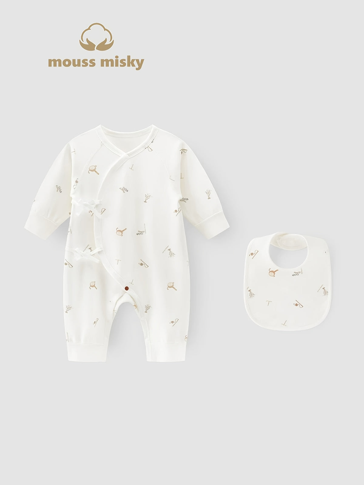MOUSS MISKY Ensemble 2 pièces pour nouveau-né 0-3 mois : Body pyjama et — Monptitlou Image
