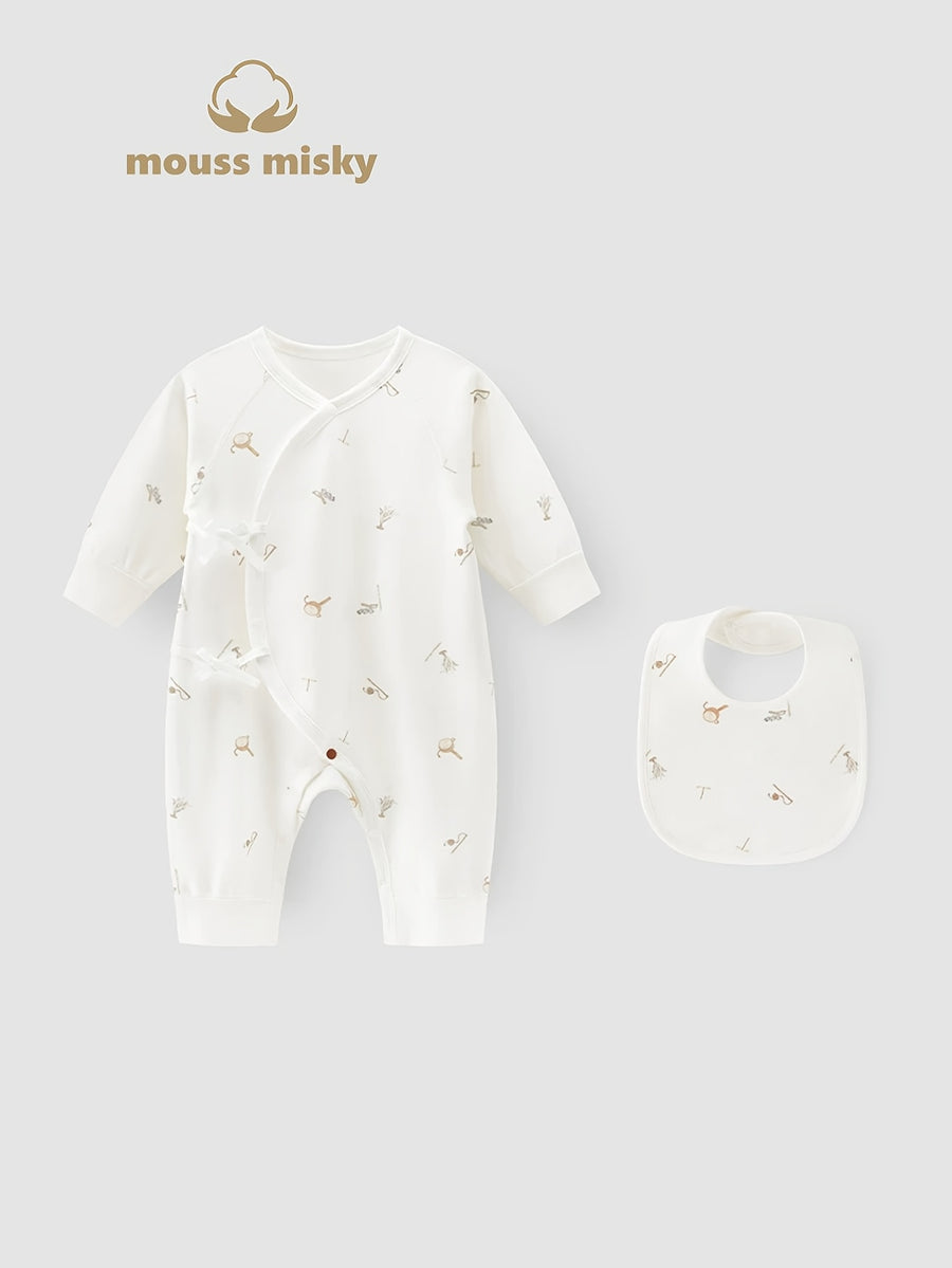 MOUSS MISKY Ensemble 2 pièces pour nouveau-né 0-3 mois : Body pyjama et — Monptitlou